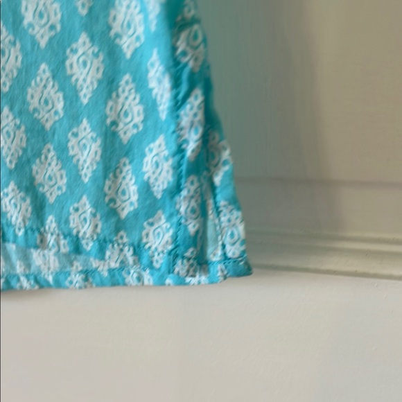 Sleeveless Aqua Patterned Top By Talbots - Picture 8 of 13